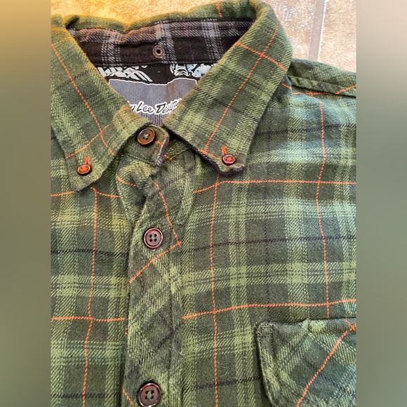 Troy Lee Designs Medium M Mens Plaid Flannel Long Sleeve Motorcross - Picture 2 of 3